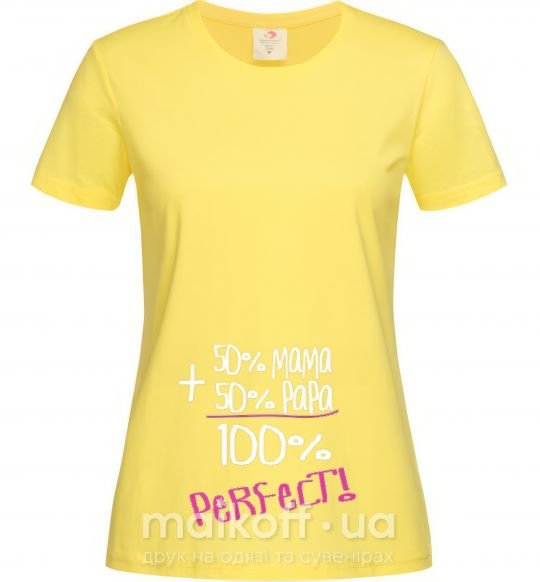 Женская футболка 50%+50% Лимонный фото