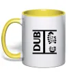 Чашка с цветной ручкой DUB STEP Лимонный фото