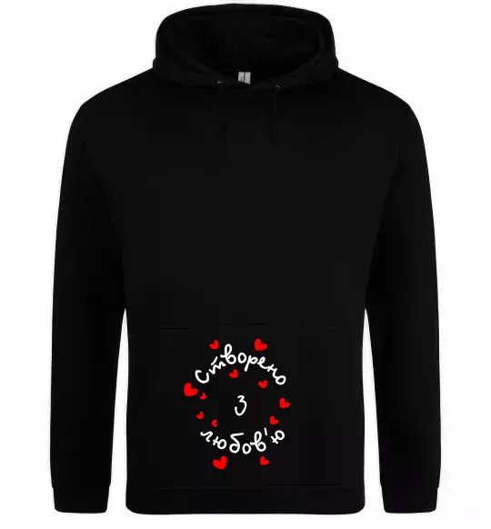 Жіноча толстовка (худі) Створено з любов'ю Чорний фото