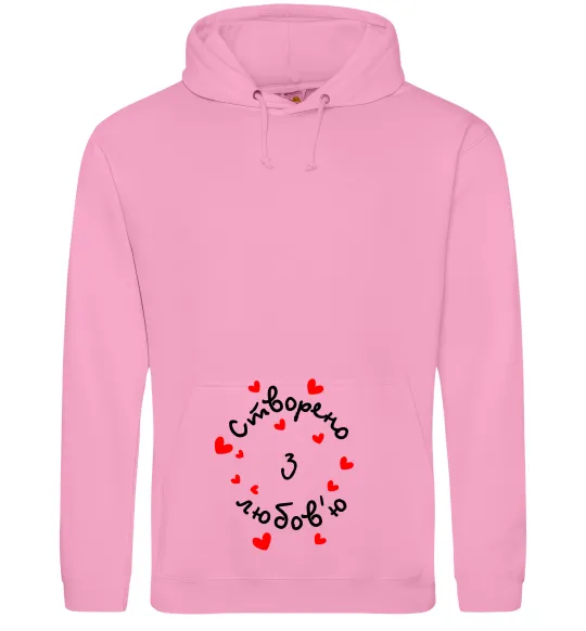 Женская толстовка (худи) Створено з любов'ю Розовый фото