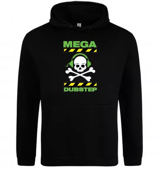 Мужская толстовка (худи) ДАБСТЕП Черный фото