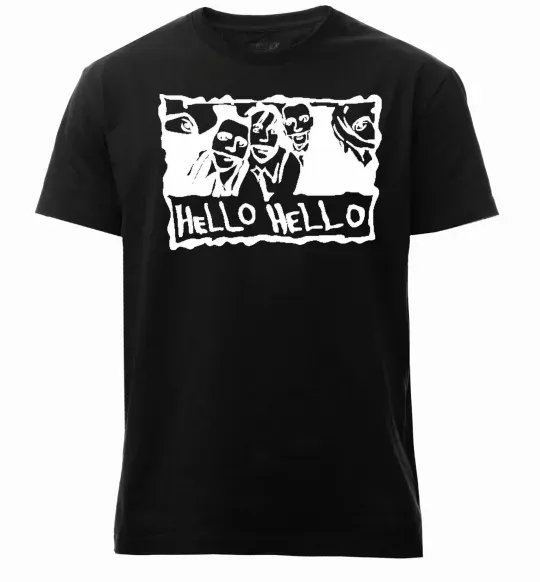 Чоловіча преміум футболка HELLO HELLO Чорний фото