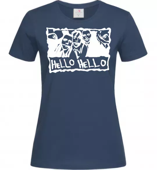 Жіноча футболка HELLO HELLO Темно-синій фото