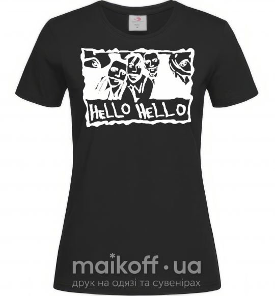 Женская футболка HELLO HELLO Черный фото