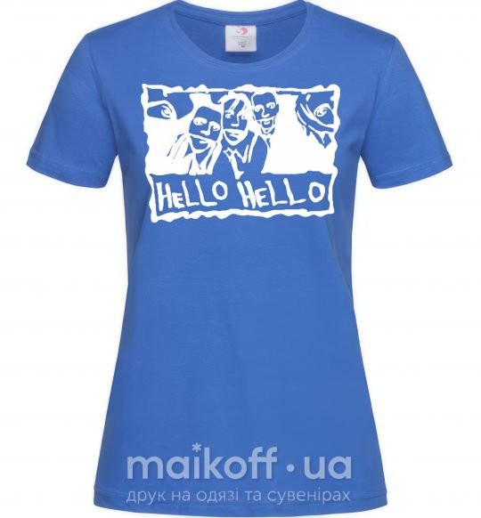 Жіноча футболка HELLO HELLO Яскраво-синій фото