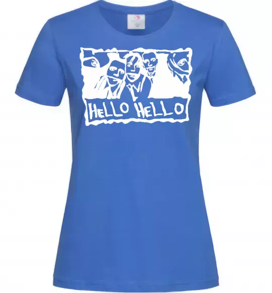 Жіноча футболка HELLO HELLO Яскраво-синій фото