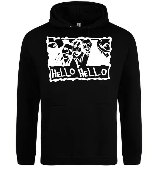 Чоловіча толстовка (худі) HELLO HELLO Чорний фото