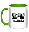 Чашка з кольоровою ручкою HELLO HELLO Зелений Чашка з кольоровою ручкою HELLO HELLO Зелений фото