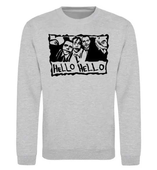 Свитшот HELLO HELLO Серый меланж фото
