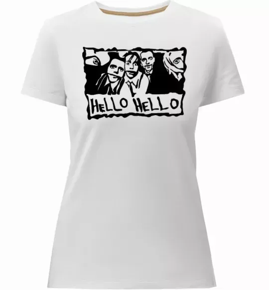 Жіноча преміум футболка HELLO HELLO Білий фото
