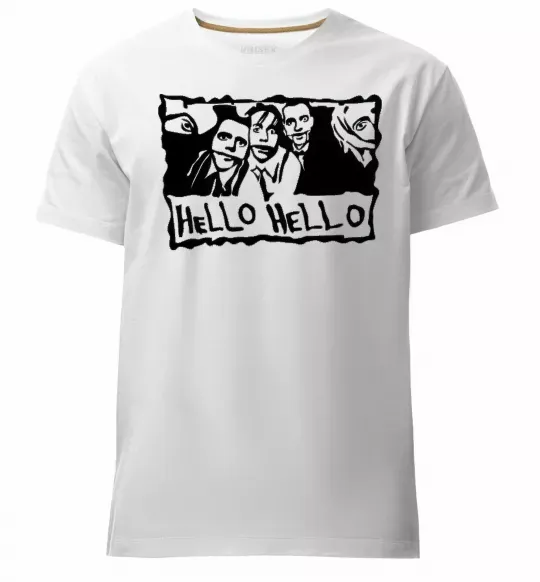 Чоловіча преміум футболка HELLO HELLO Білий фото