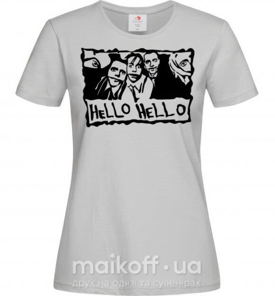 Жіноча футболка HELLO HELLO Сірий фото