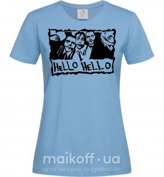 Жіноча футболка HELLO HELLO Блакитний фото