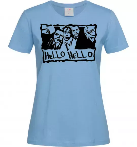 Жіноча футболка HELLO HELLO Блакитний фото