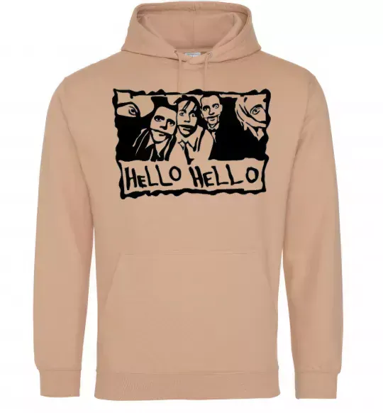 Чоловіча толстовка (худі) HELLO HELLO Пісочний фото