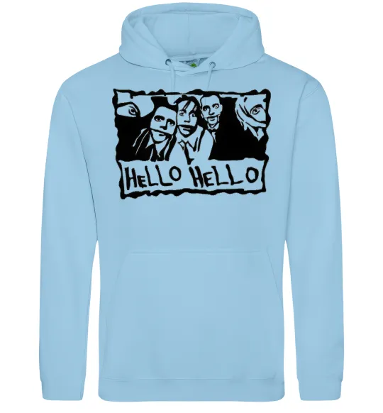 Чоловіча толстовка (худі) HELLO HELLO Блакитний фото