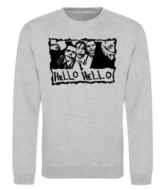 Світшот HELLO HELLO Сірий меланж фото