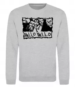 Свитшот HELLO HELLO Серый меланж фото