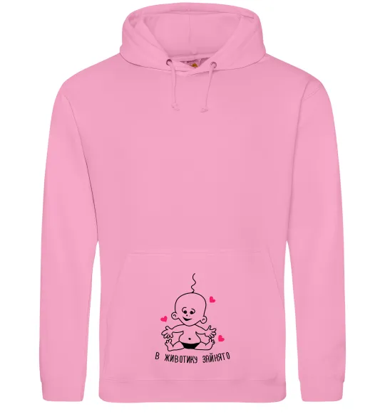 Женская толстовка (худи) В животику зайнято Розовый фото
