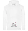 Жіноча толстовка (худі) В животику зайнято Білий фото