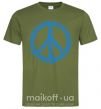 Мужская футболка PEACE Оливковый фото