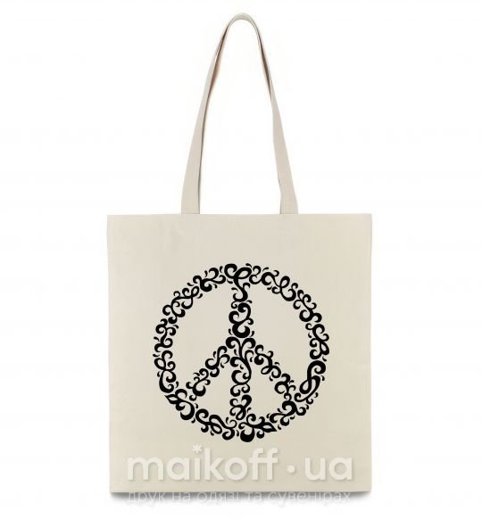 Еко-сумка PEACE Бежевий фото