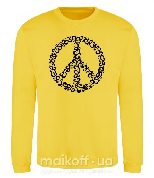 Світшот PEACE Сонячно жовтий фото