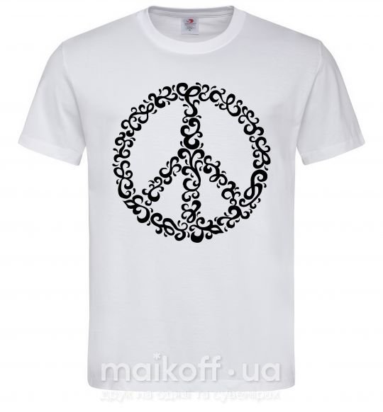 Мужская футболка PEACE Белый фото