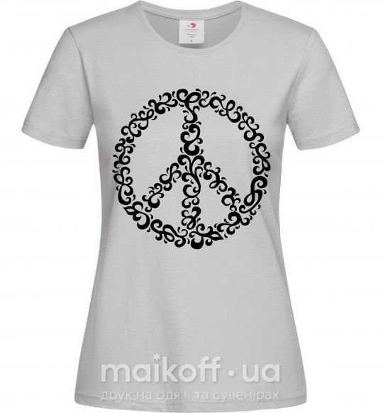 Женская футболка PEACE Серый фото