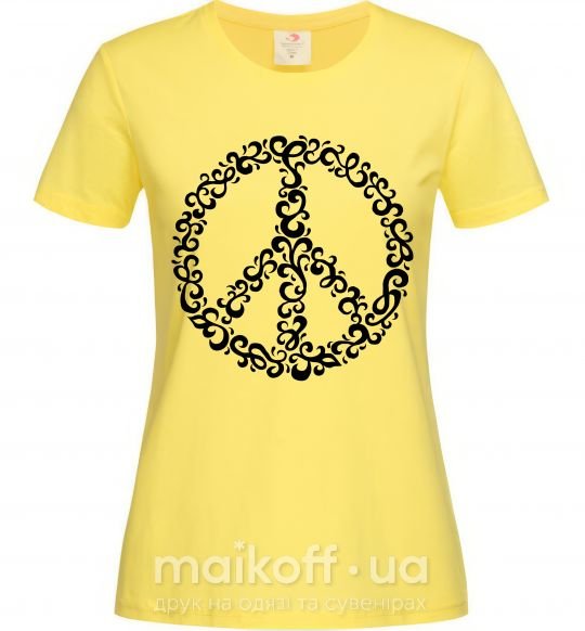 Женская футболка PEACE Лимонный фото