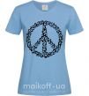Женская футболка PEACE Голубой фото