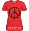 Женская футболка PEACE Красный фото
