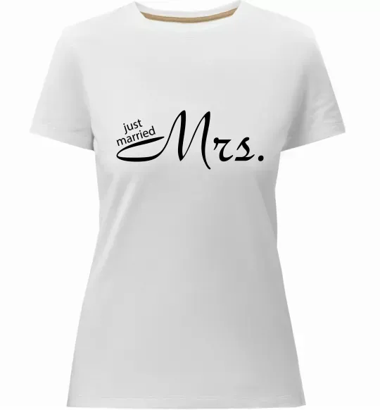 Женская премиум футболка MRS. Белый фото