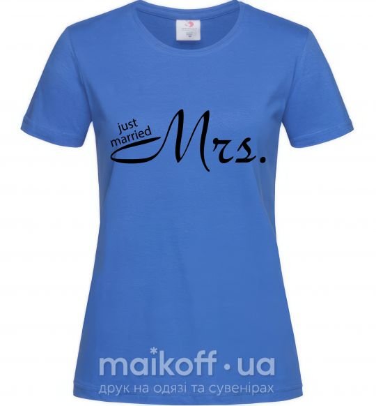 Жіноча футболка MRS. Яскраво-синій фото