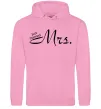 Женская толстовка (худи) MRS. Розовый фото