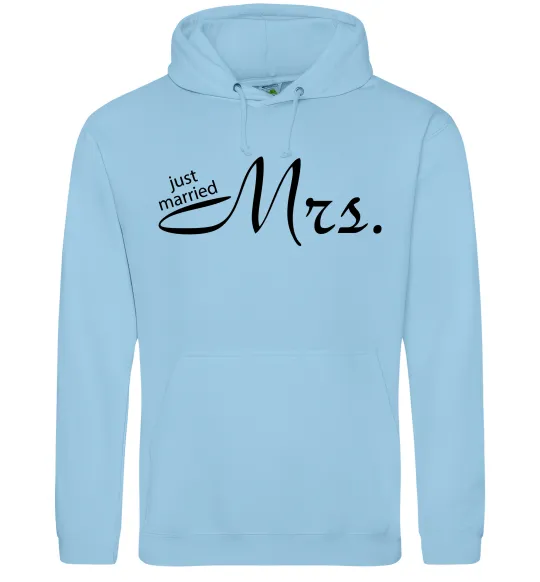 Женская толстовка (худи) MRS. Голубой фото