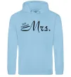 Женская толстовка (худи) MRS. Голубой фото
