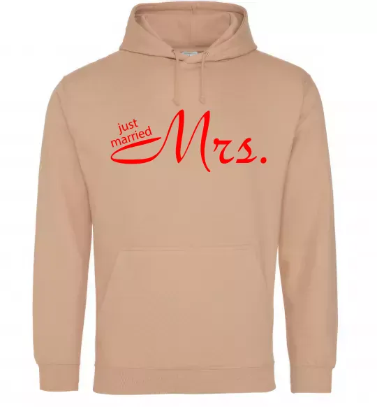 Жіноча толстовка (худі) MRS. Пісочний фото