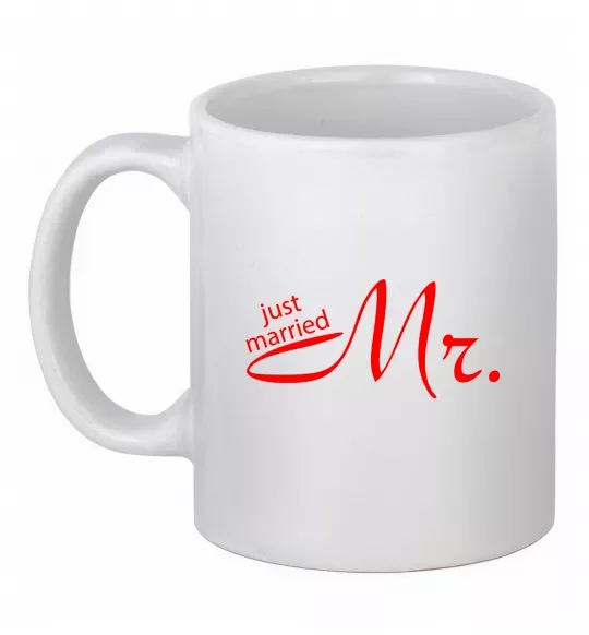 Чашка керамическая MR. Белый фото