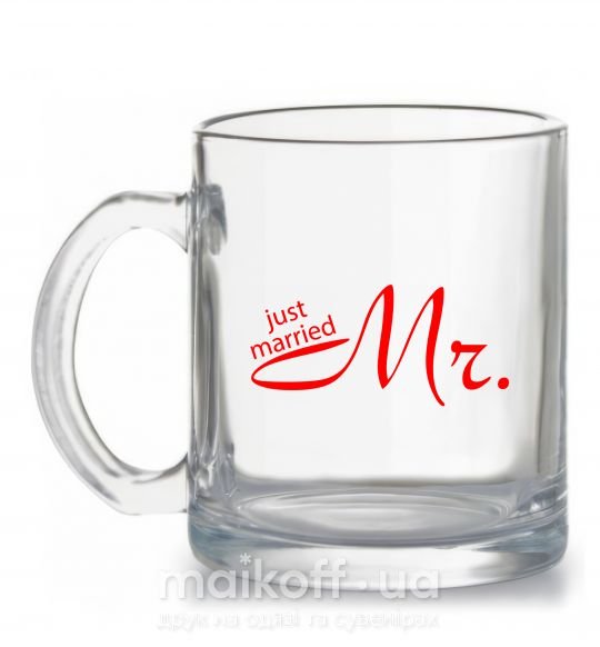Чашка скляна MR. Прозорий фото