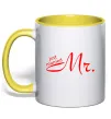 Чашка с цветной ручкой MR. Лимонный фото