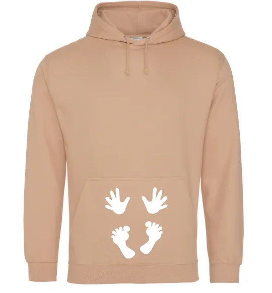Женская толстовка (худи) Ручки ніжки Песочный фото