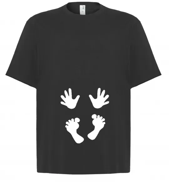 Футболка Оверсайз Ручки ніжки Черный фото