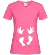 Женская футболка Ручки ніжки Ярко-розовый фото