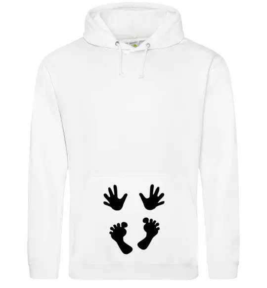 Женская толстовка (худи) Ручки ніжки Белый фото