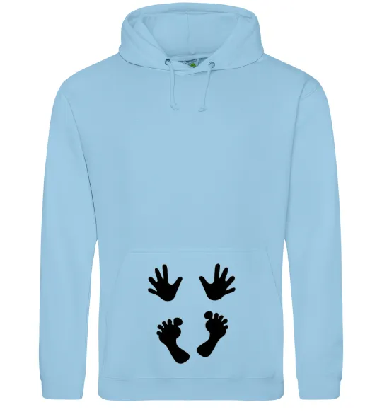 Женская толстовка (худи) Ручки ніжки Голубой фото