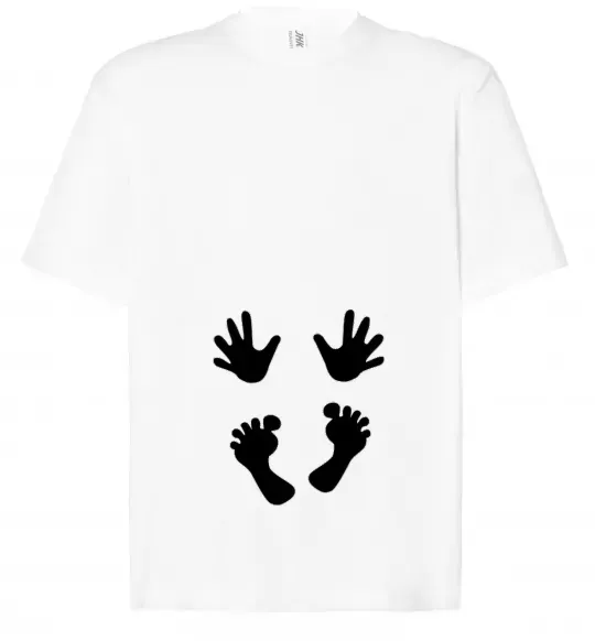 Футболка Оверсайз Ручки ніжки Белый фото