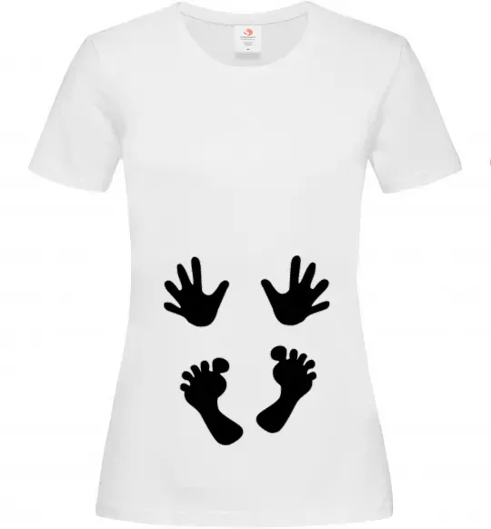 Женская футболка Ручки ніжки Белый фото