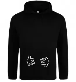 Женская толстовка (худи) РУЧКИ Черный фото