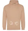 Жіноча толстовка (худі) РУЧКИ Пісочний фото